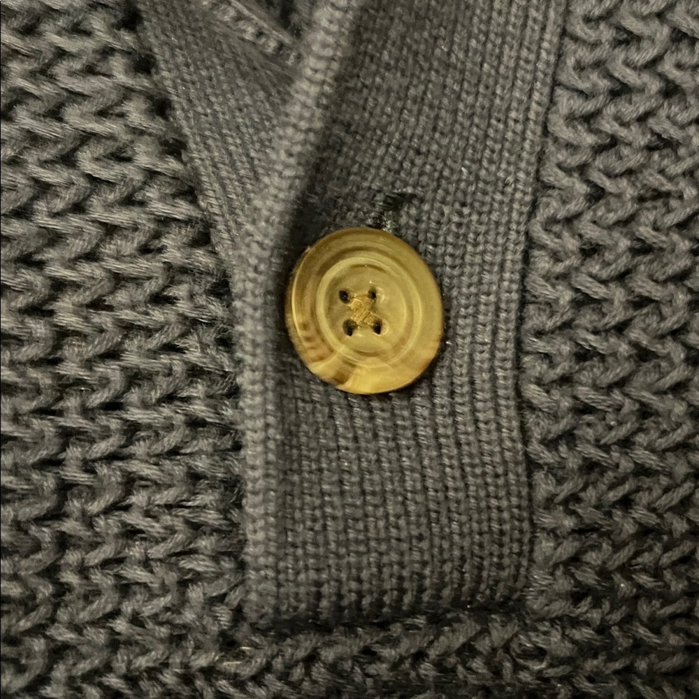 Joseph Turner Yorkshire 100% Cotton Button Neck Sweater XL Navy NWOT - Picture 7 of 7